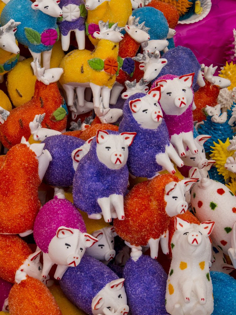 Detail of Candy Pigs Laid out for Sale During Day of the Dead Celebration by Anonymous