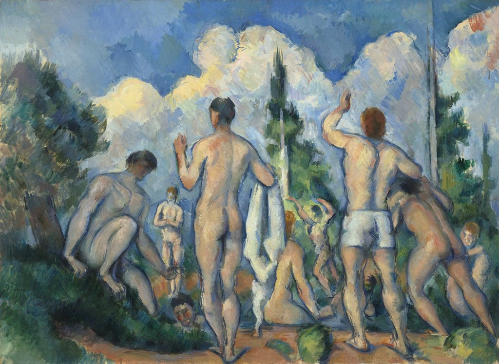 Detail of Baigneurs (Bathers) by Paul Cezanne