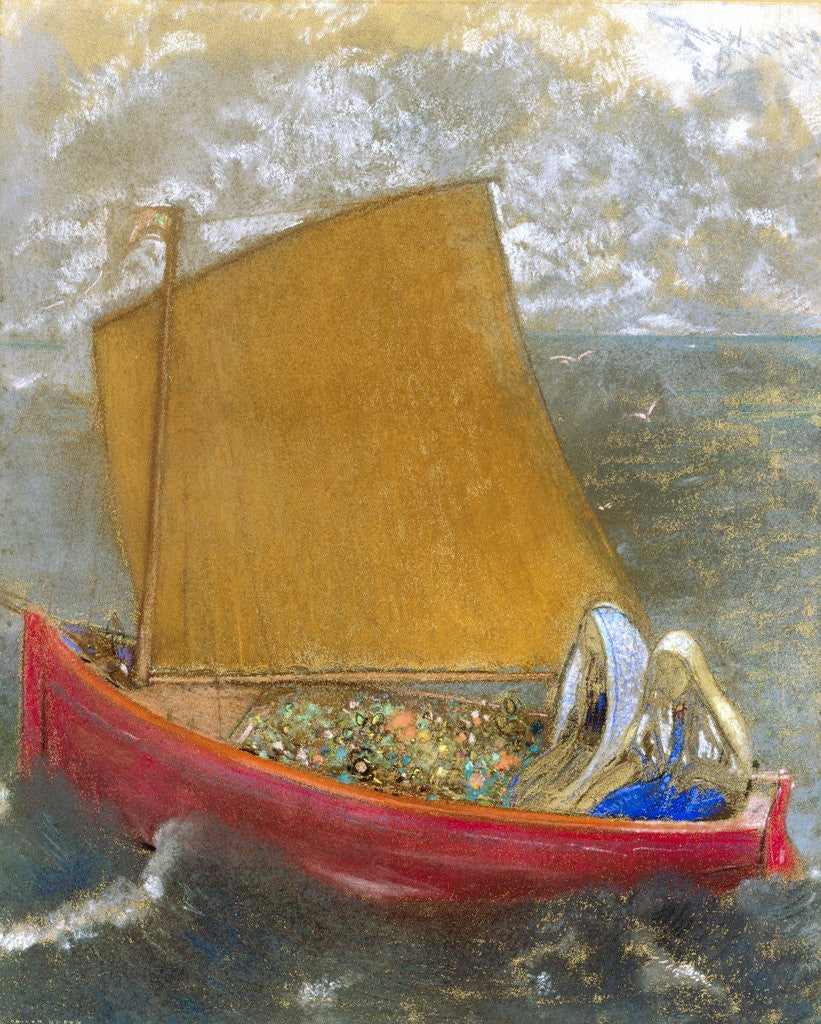 Detail of La Voile Jaune (The Yellow Sail) by Odilon Redon