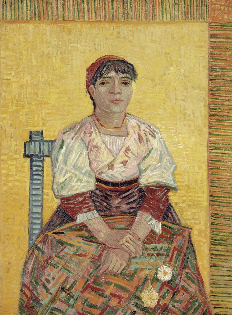 Detail of The Italian Woman by Vincent Van Gogh