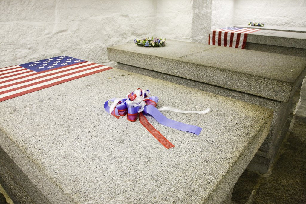 Detail of John Adams and John Quincy Adams Burial Tomb by Anonymous