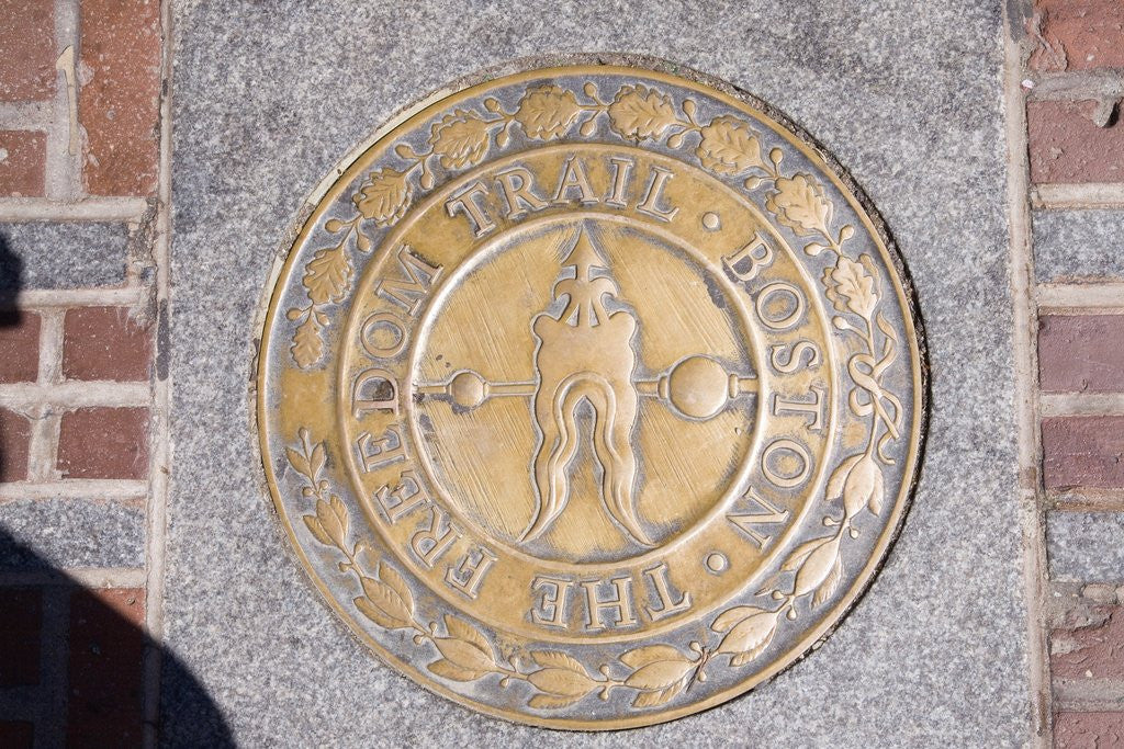 Detail of The Freedom Trail, American Revolution tourism, Boston, MA by Anonymous