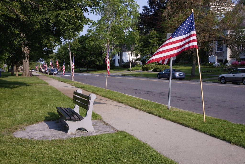 Detail of US Flag on Memorial Day, Concord, MA by Anonymous