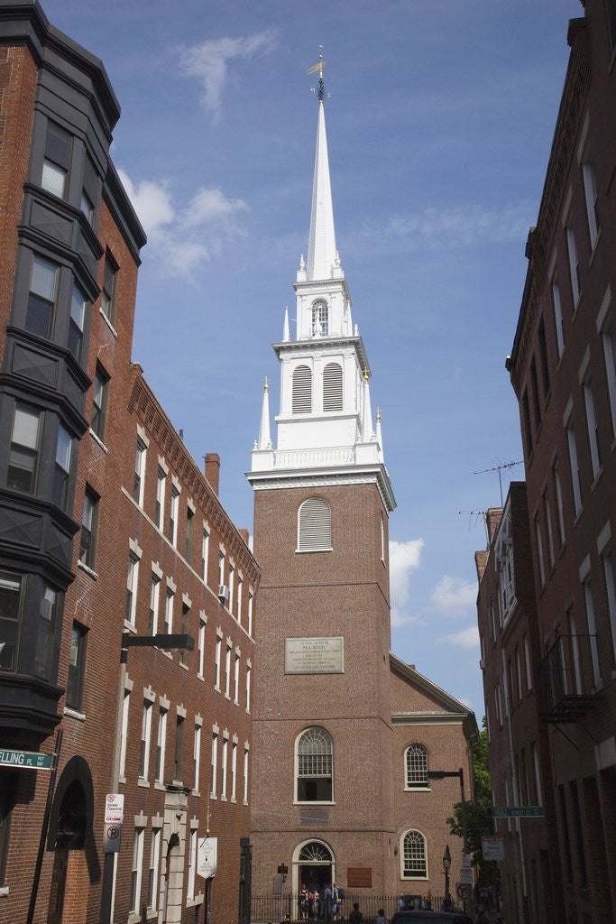 Detail of Paul Revere's Old North Church, Boston, MA by Anonymous