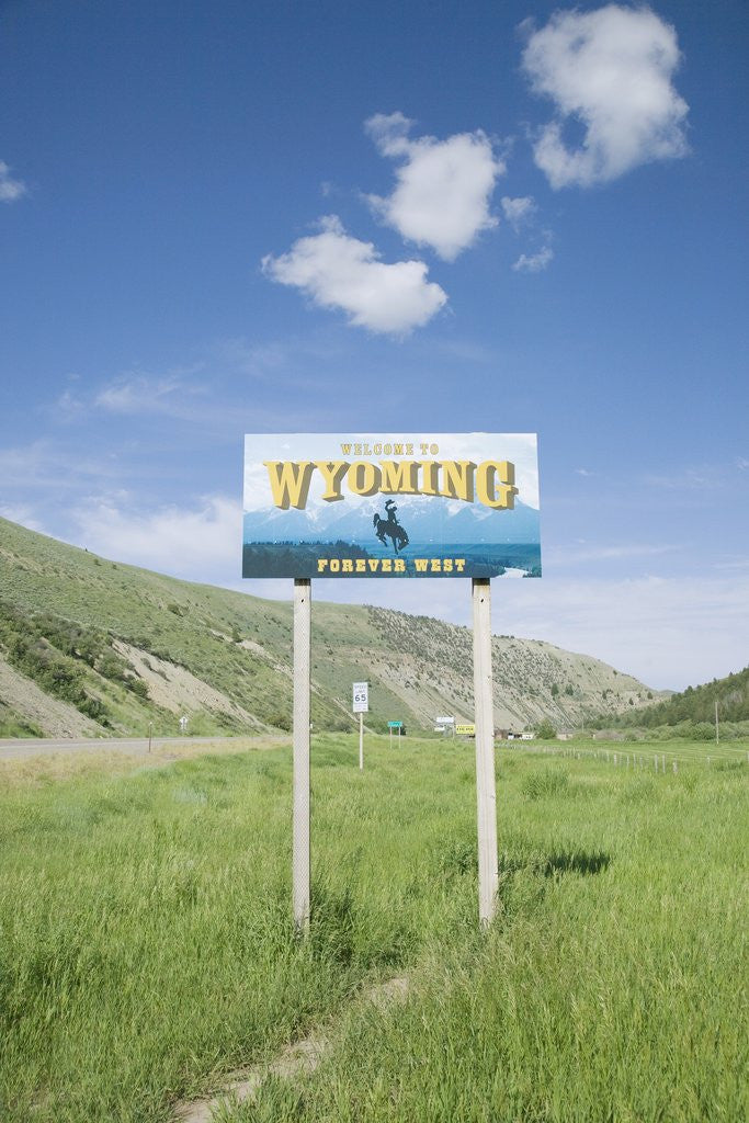 Detail of Welcome to Wyoming, Forever West by Anonymous