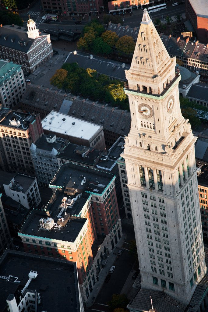 Detail of Sunrise Aerials of Customs House, Boston and New England by Anonymous