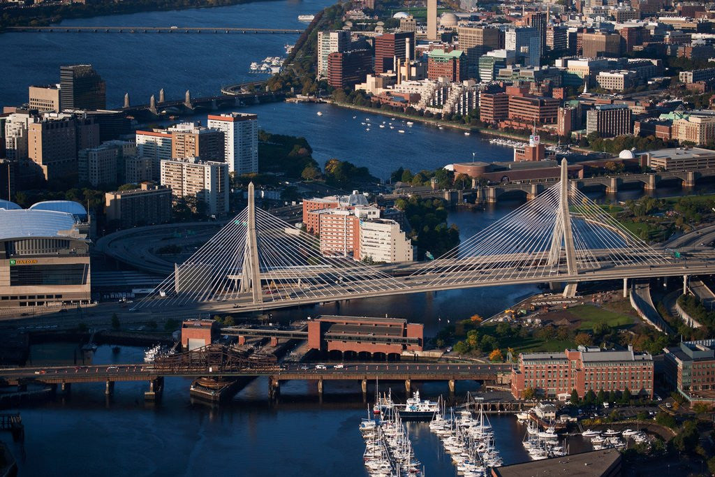Detail of Sunrise Aerials of Boston Skyline and New England by Anonymous