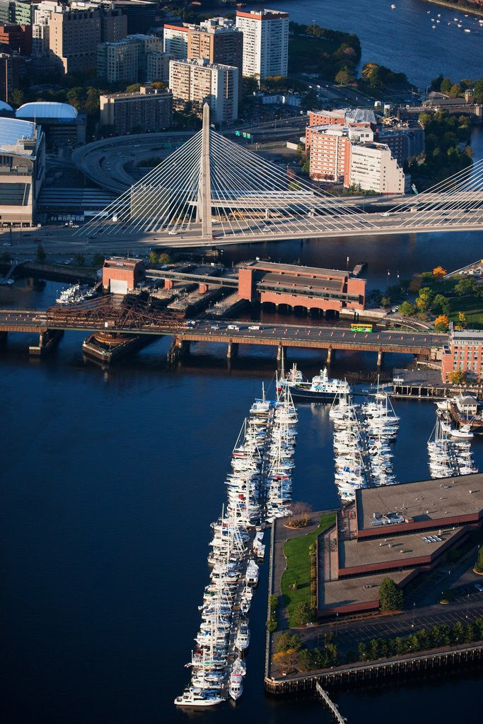 Detail of Sunrise Aerials of Boston Skyline and New England by Anonymous