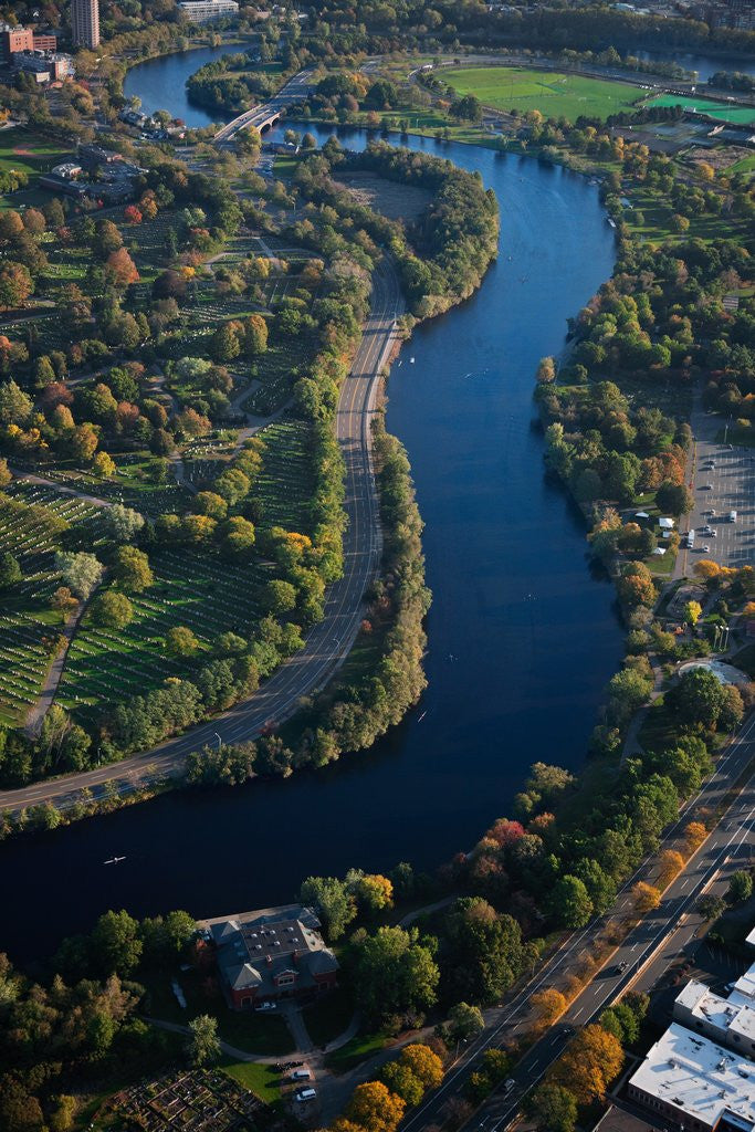 Detail of Sunrise Aerials of Charles River, Cambridge, Boston and New England by Anonymous