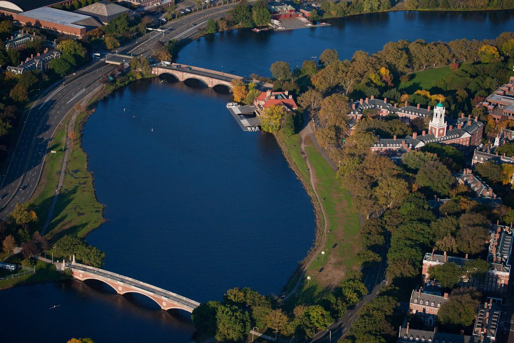 Detail of Sunrise Aerials of Charles River, of Cambridge, Boston and New England by Anonymous