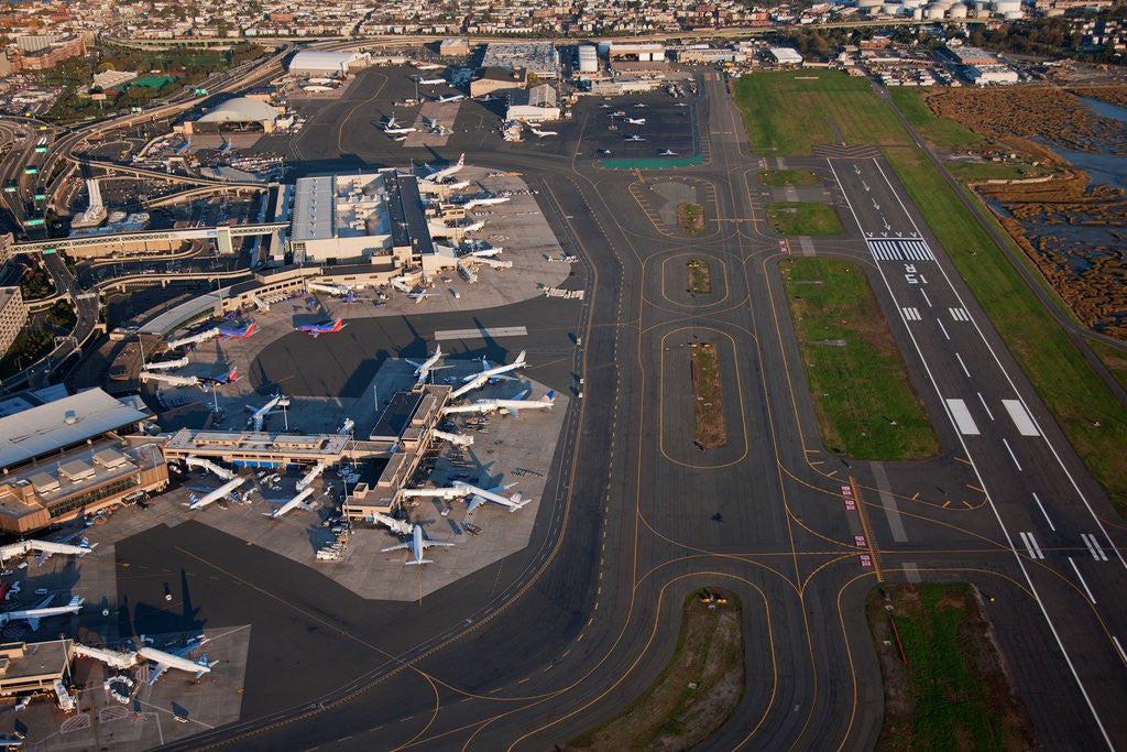 Detail of Aerials of Boston Logan International Airport by Anonymous