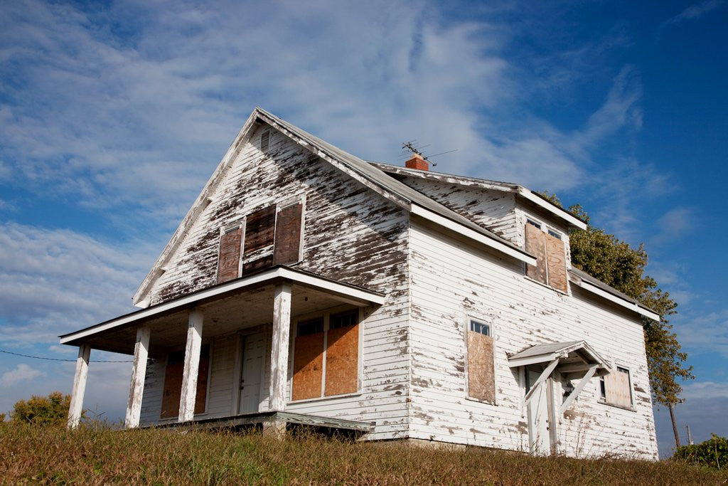 Detail of Desert Midwestern white house by Anonymous