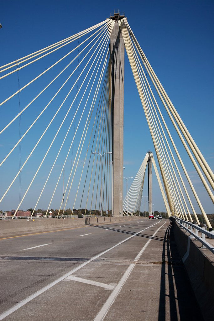 Detail of The Clark Bridge over the Mississippi River, also known as Cook Bridge, at Alton, Illinois by Anonymous