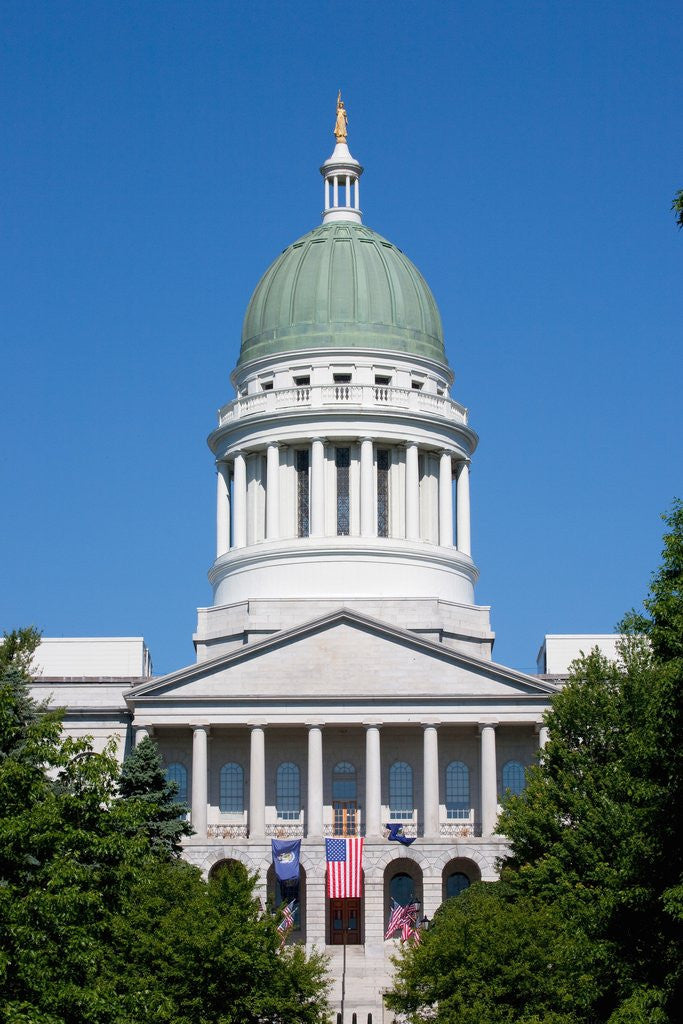 Detail of Maine State Capitol Building, Augusta Maine by Anonymous