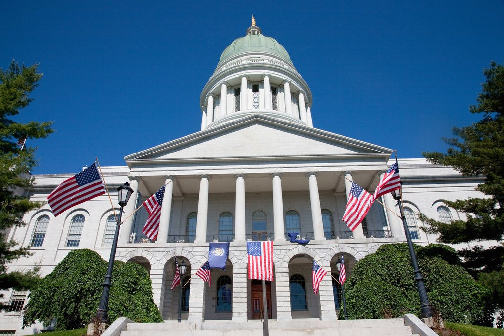 Detail of Maine State Capitol Building, Augusta Maine by Anonymous