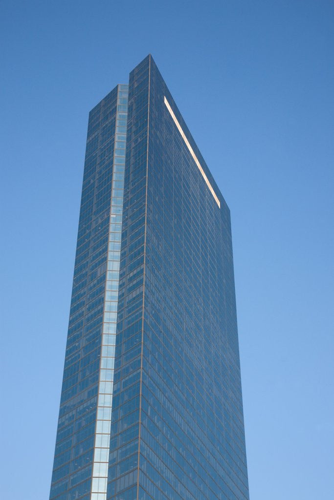 Detail of John Hanncock Tower and blue sky, Boston, MA by Anonymous