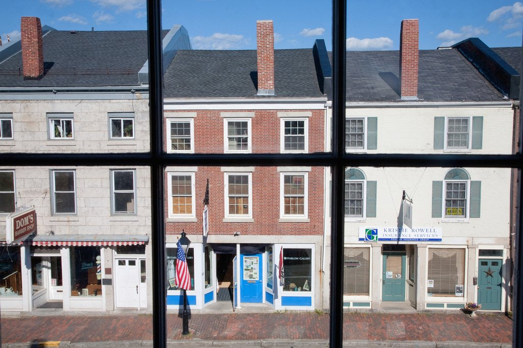 Detail of Storefronts line Water Street in Hallowell, Maine by Anonymous