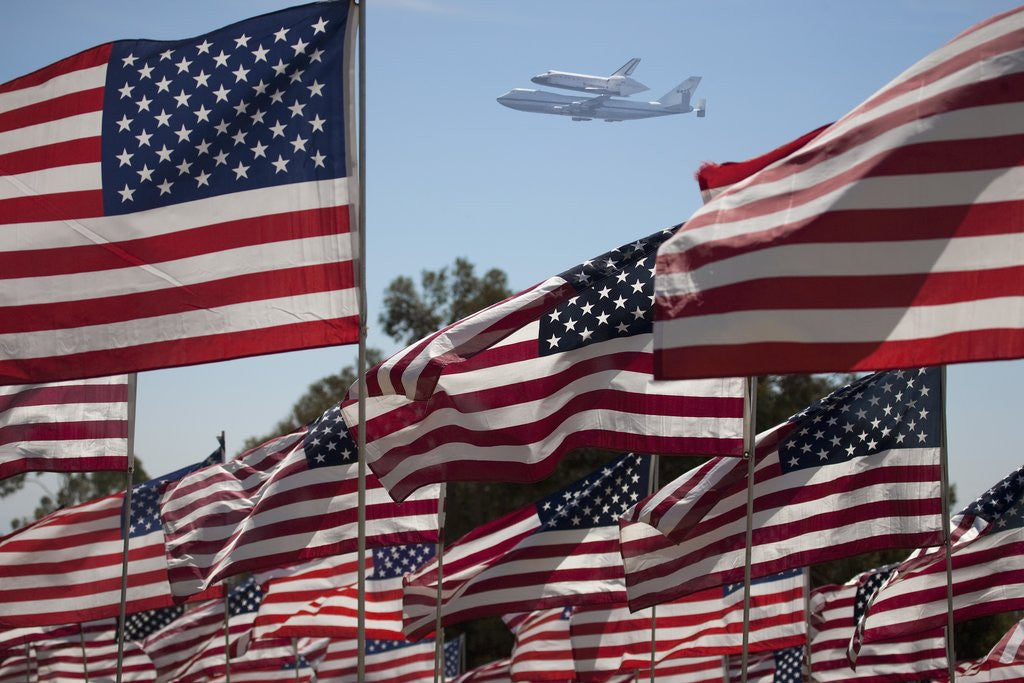 Detail of Space Shuttle Columbia's final flight over Los Angeles, CA 2012 by Anonymous