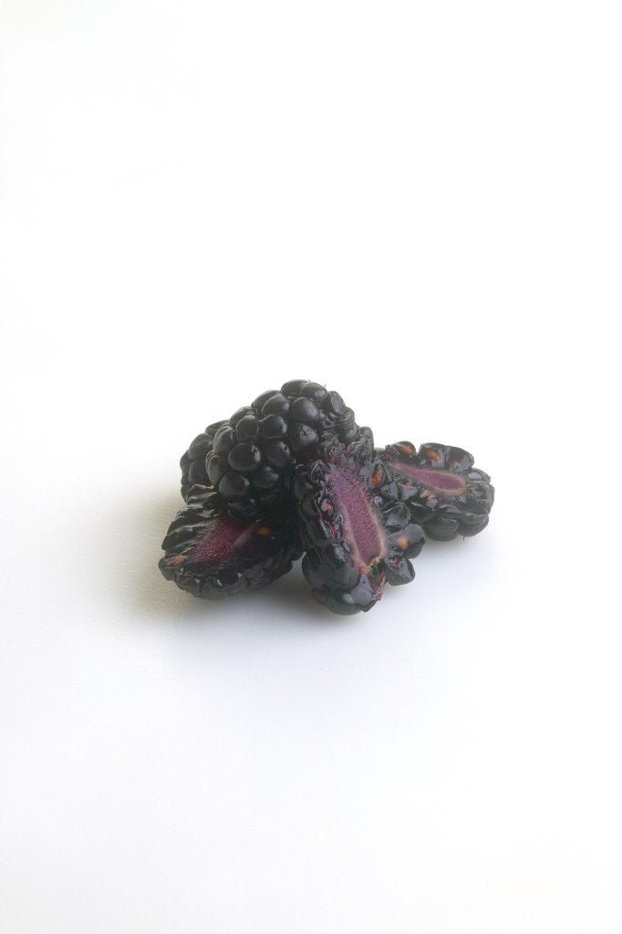 Detail of Halved blackberries by Anonymous