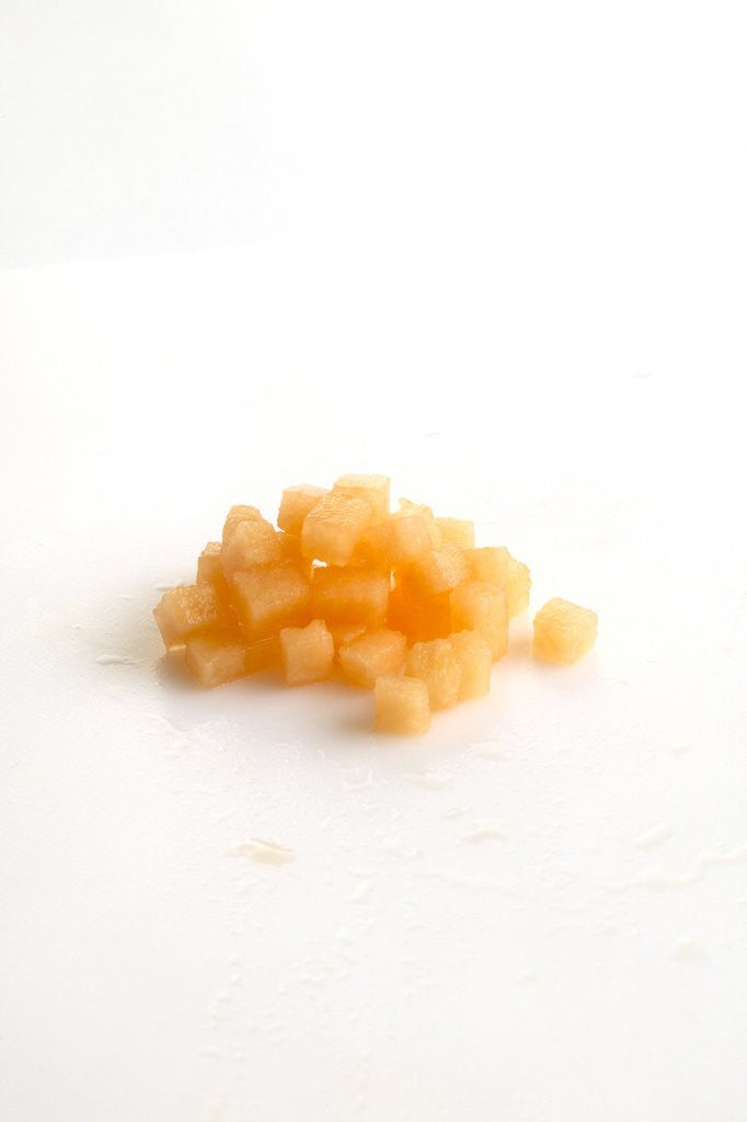 Detail of Small diced cantalope by Anonymous