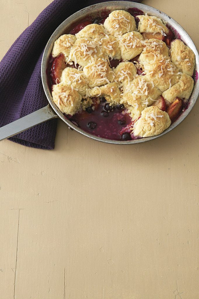 Detail of Pluot-blueberry cobbler by Anonymous