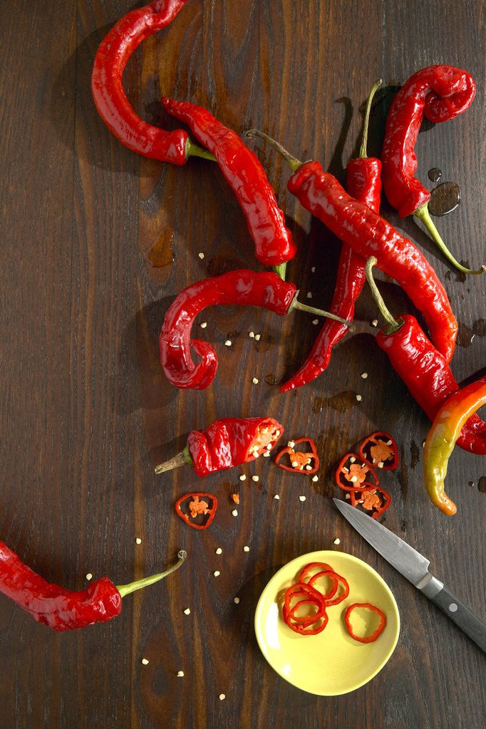 Detail of Chile peppers by Anonymous