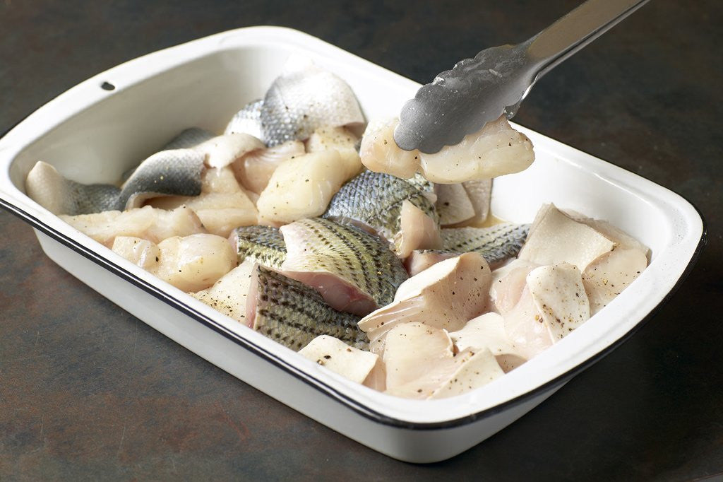Detail of Fish fillets by Anonymous