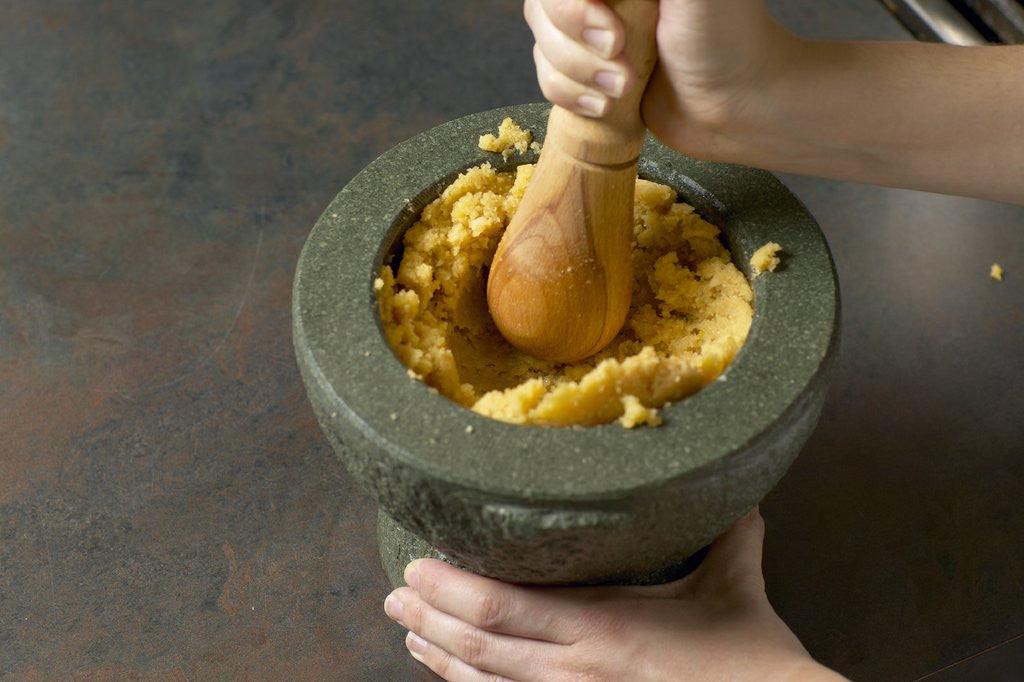 Detail of Mortar and pestle by Anonymous