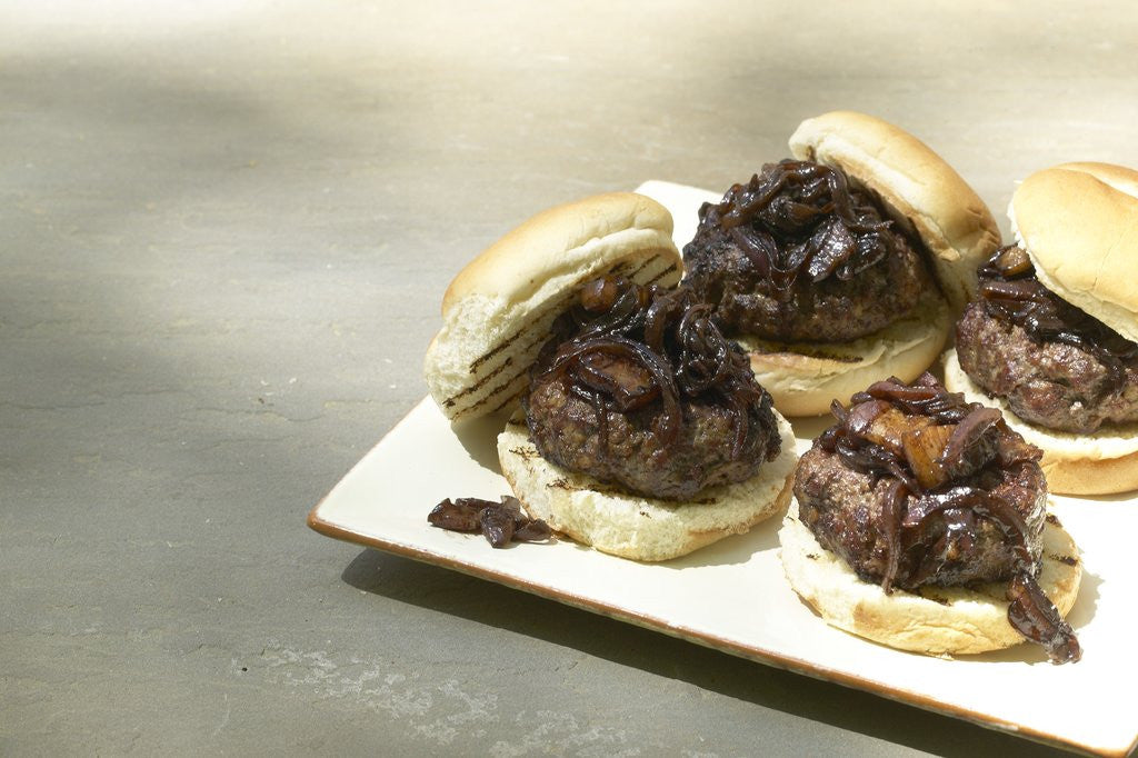 Detail of Bacon onion hamburger by Anonymous