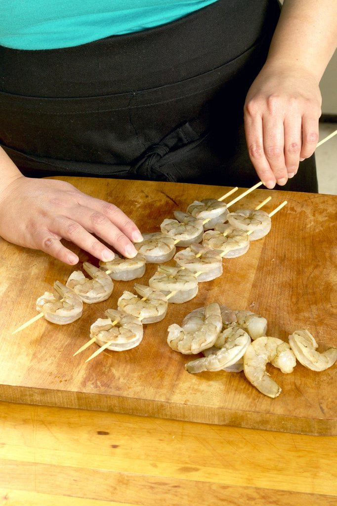 Detail of Shrimp skewers by Anonymous