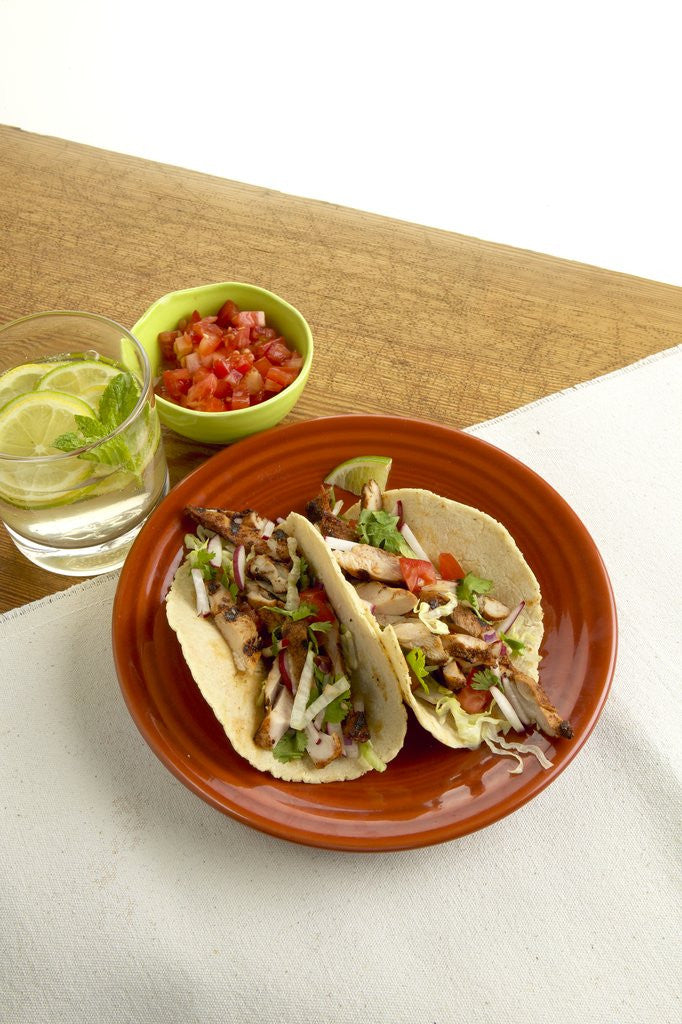 Detail of Grilled chicken tacos by Anonymous