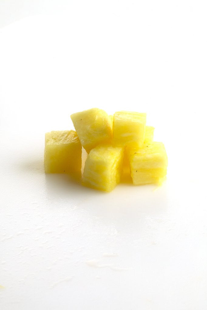 Detail of Diced pineapple by Anonymous