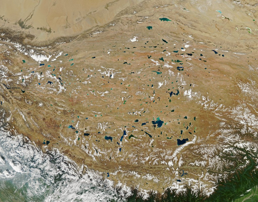 Detail of Satellite image of Tibet by Anonymous