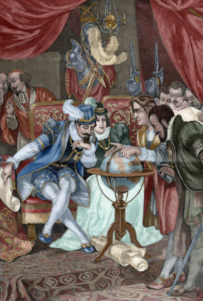 Detail of Columbus in Santa Fe camp by Anonymous