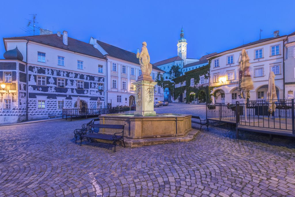 Detail of Mikulov Town Square at Dawn by Anonymous