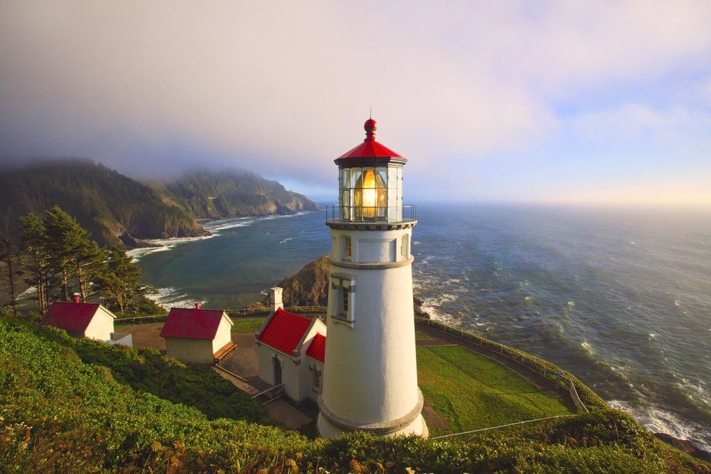 Detail of Heceta Head Lighthouse, Oregon Coast, Pacific Ocean, Pacific Northwest by Anonymous