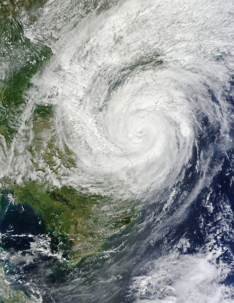Detail of Super Typhoon Haiyan approaching Vietnam by Anonymous