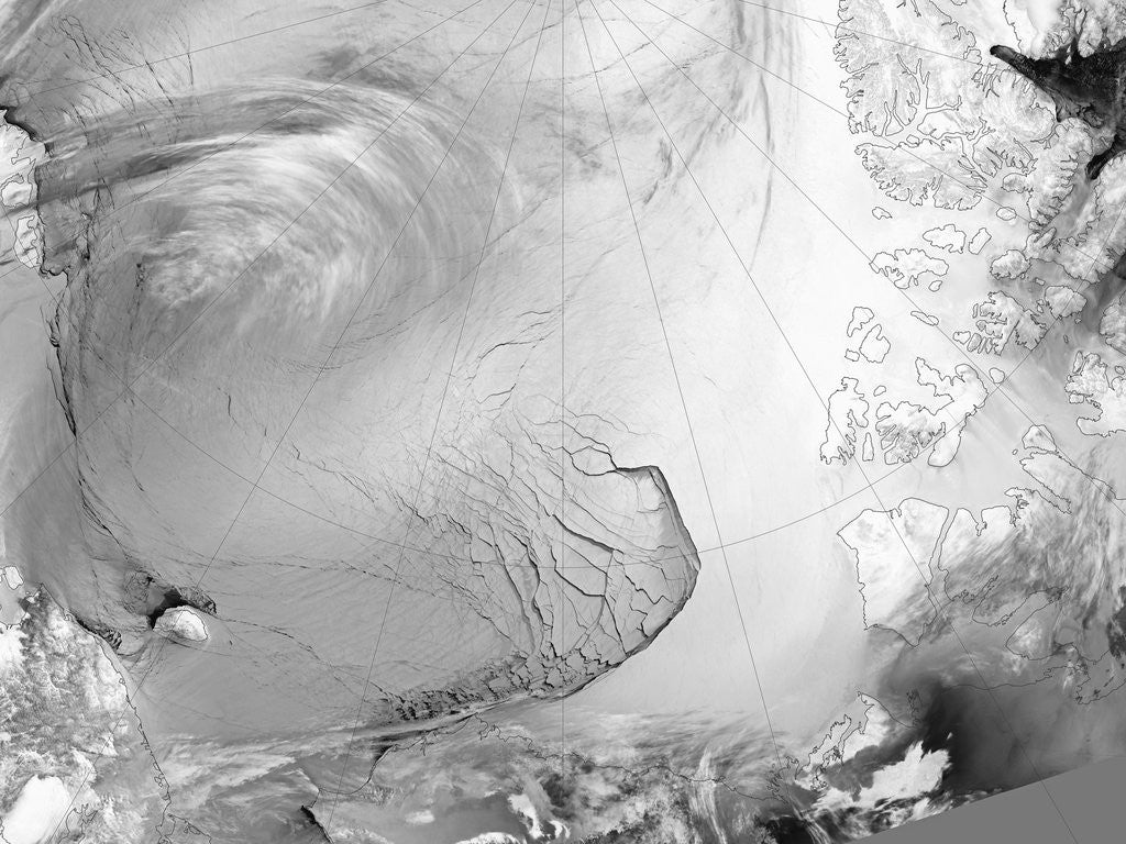 Detail of Extensive ice fractures in the Beaufort Sea by Anonymous