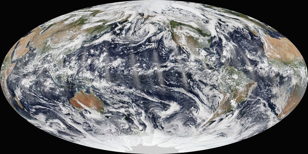 Detail of Global satellite image by Anonymous