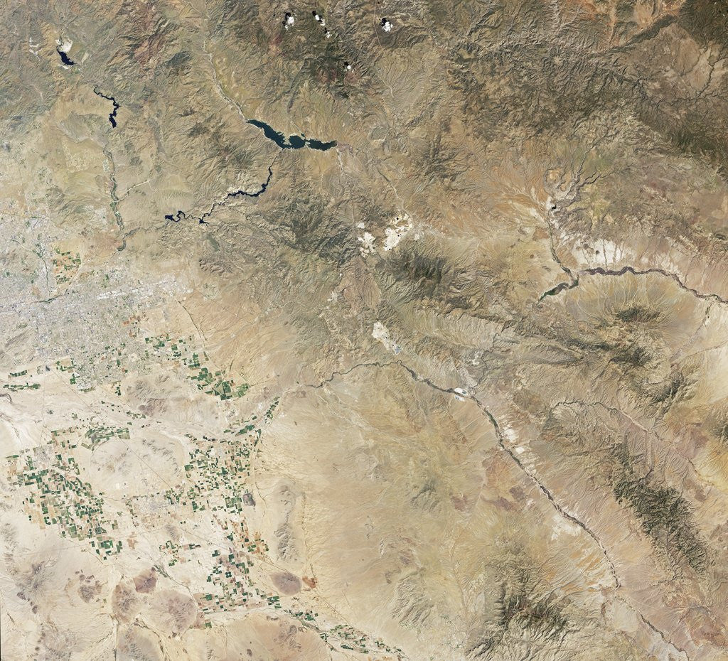 Detail of Satellite view of Phoenix, Arizona by Anonymous