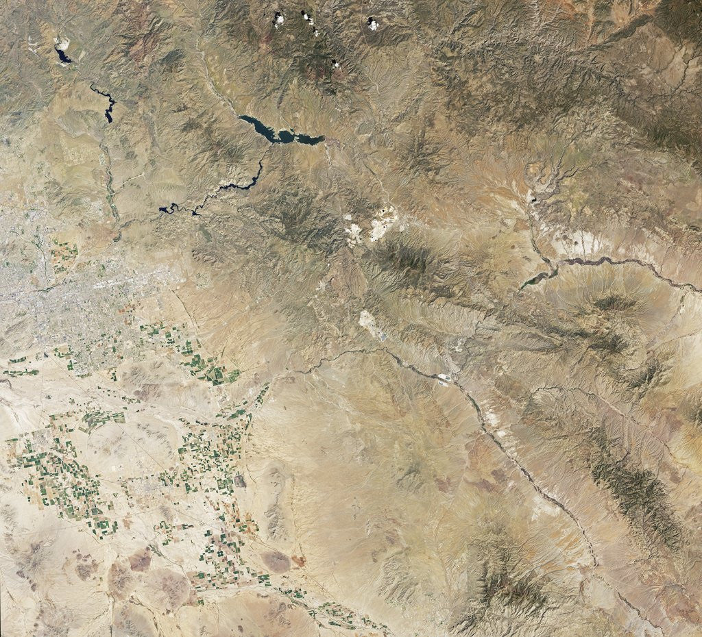 Detail of Satellite view of Phoenix, Arizona by Corbis