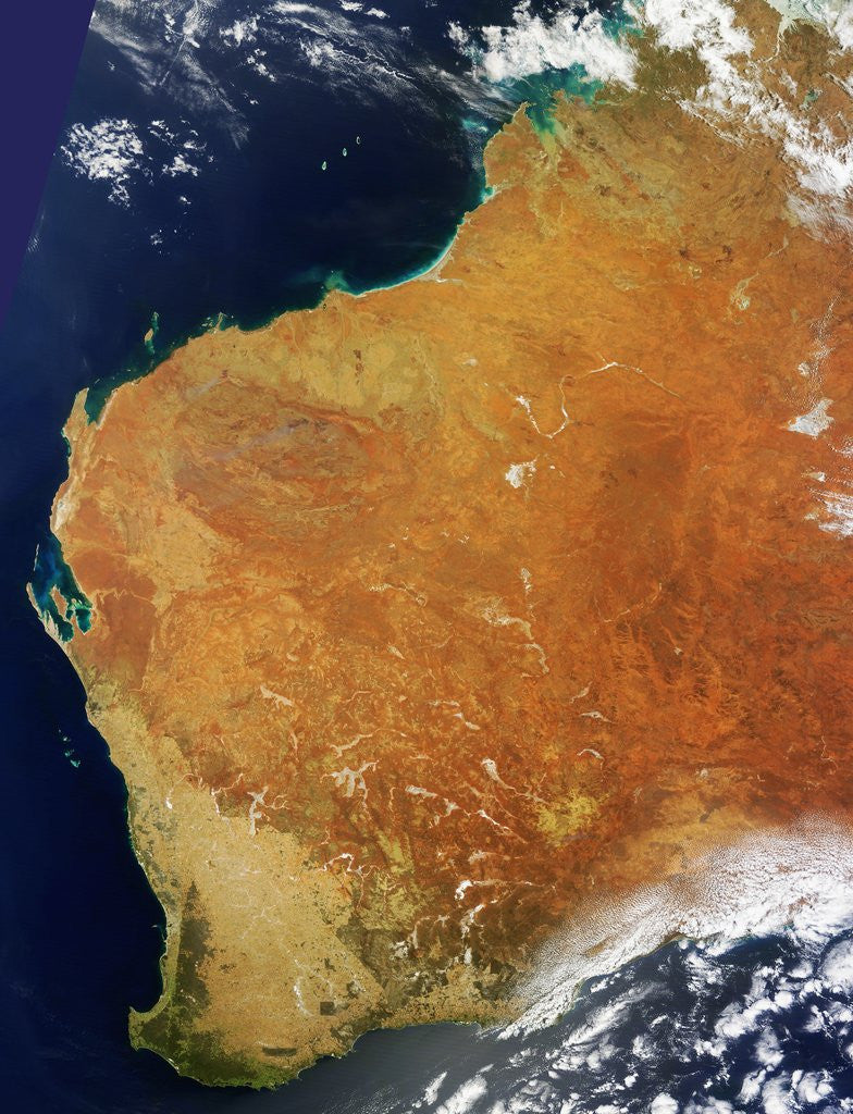 Detail of Satellite view of Western Australia by Anonymous