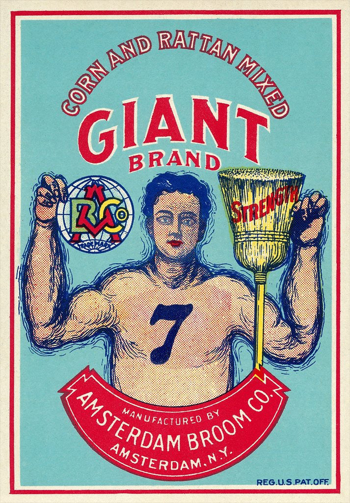 Detail of Label for Giant Brand Broom by Anonymous