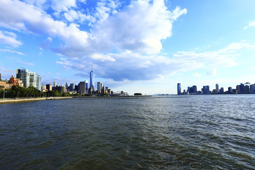 Detail of Downtown view with the Freedom tower from the Hudson River greenway by Anonymous