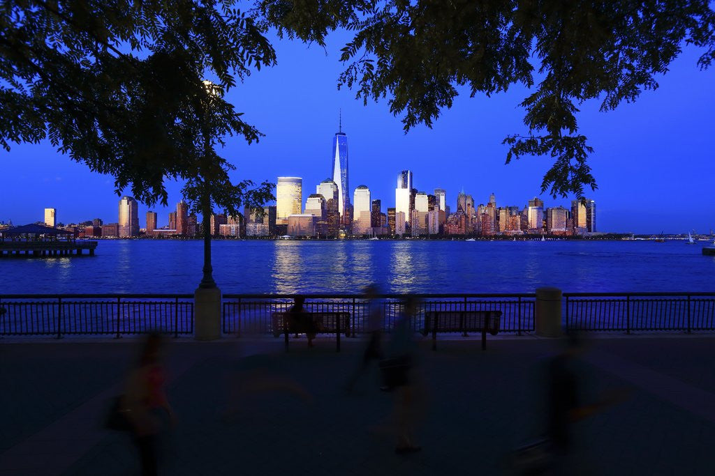 Detail of Downtown view from the Jersey City waterfront by Anonymous