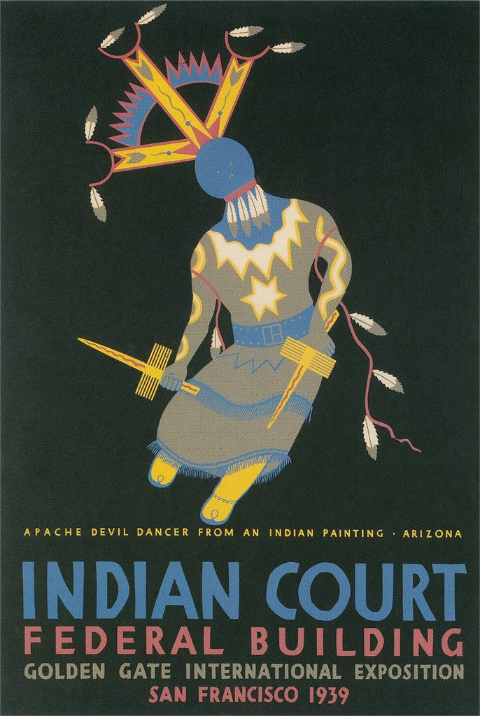 Detail of Poster of Apache Devil Dancer by Anonymous