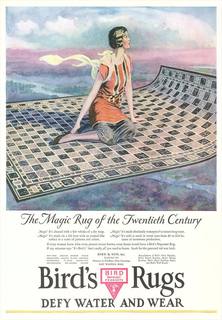 Detail of Vintage Rug Advertisement by Corbis