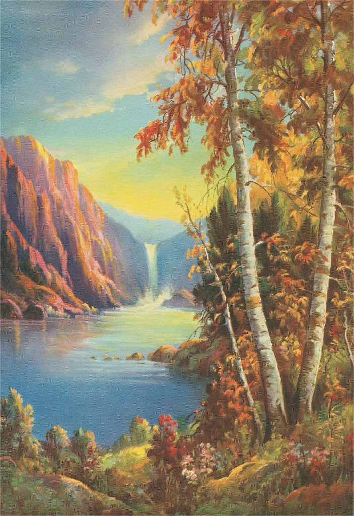 Detail of Sylvan Mountain Scene by Anonymous