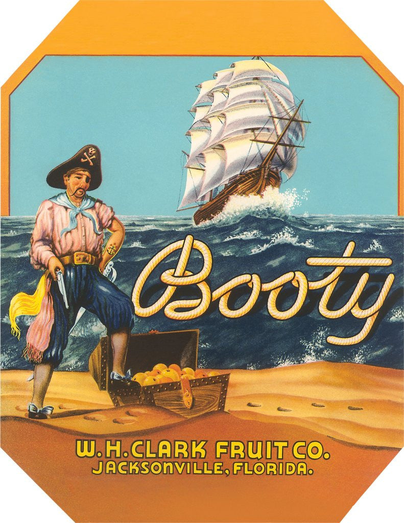 Detail of Pirate Booty and Sailing Ship by Anonymous