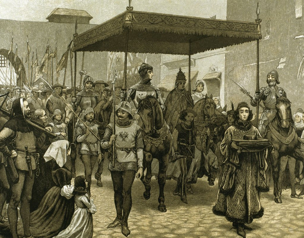 Detail of Entry of Antipope John XXIII (1360-1554) in Constanta to celebrate the 'Council of Constance' (1414) by Anonymous